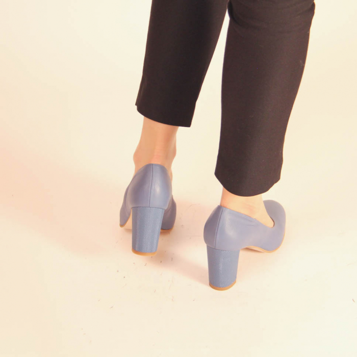 Pantofi dama din piele naturala gri albastrui MSPD52017-2-20 [3]