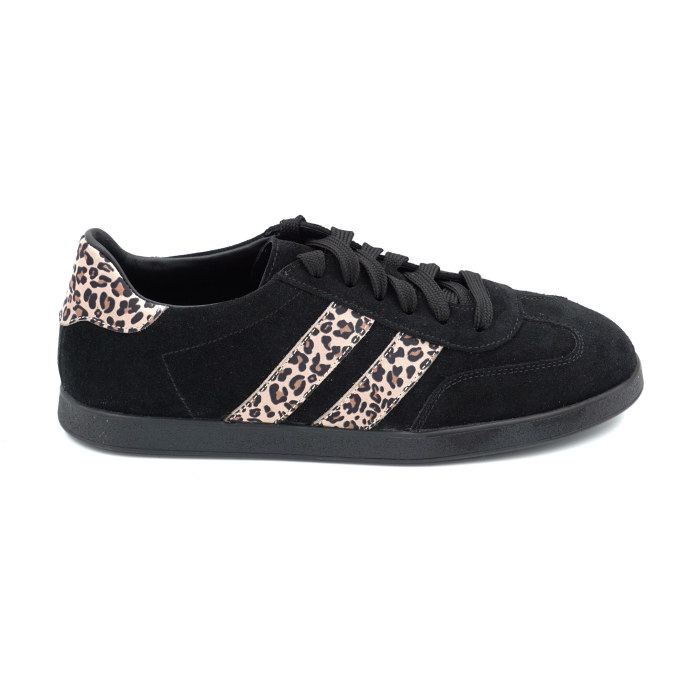 Pantofi dama tip adidas din piele naturala intoarsa intoarsa si cu imprimeu leopard cu varf rotund si talpa de 2 cm 50326-4-26 [6]