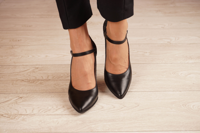 Pantofi dama din piele naturala neagra MSPD50820-3-20 [3]
