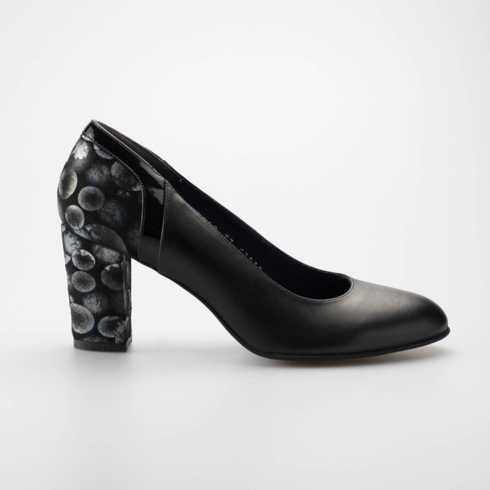 Pantofi dama din piele naturala neagra  MSPD57019-19 [1]