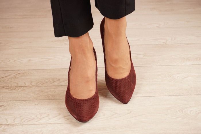 Pantofi dama stiletto din piele naturala cu imprimeu MSPD190-2-21 [3]