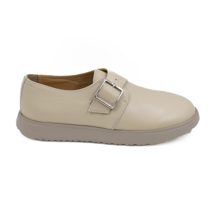 Pantofi dama tip barefoot din piele naturala nude bej cu varf rotund si talpa de 2 cm 55425-4-25 [5]