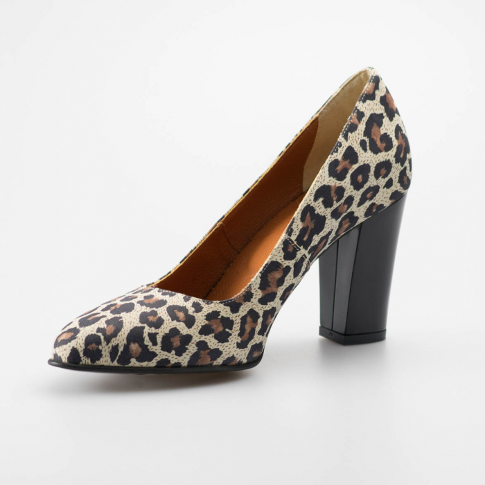 Pantofi dama din piele naturala cu imprimeu leopard MSPD190-15-19 [3]