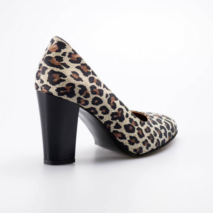 Pantofi dama din piele naturala cu imprimeu leopard MSPD190-15-19 [2]