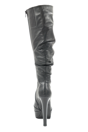 Cizme dama din piele naturala cu varf rotund  toc de 13 cm si platforma de 3 cm 78321-2-25 [2]