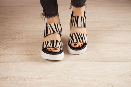 Sandale din piele naturala cu imprimeu zebra MSSD2520-21 [3]