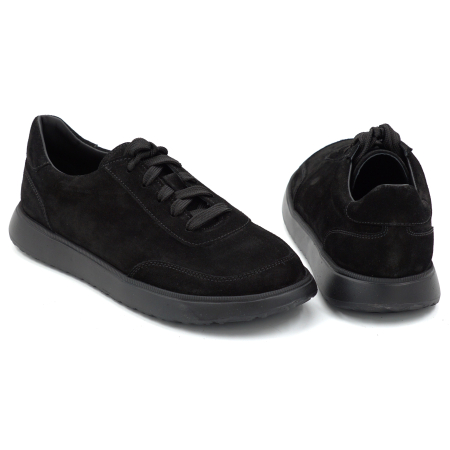 Pantofi dama barefoot tip adidas din piele naturala intoarsa neagra cu varf rotund si talpa de 2 cm 54625-1-25 [4]