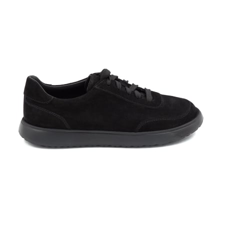 Pantofi dama - Pantofi dama barefoot tip adidas din piele naturala intoarsa neagra cu varf rotund si talpa de 2 cm 55625-25