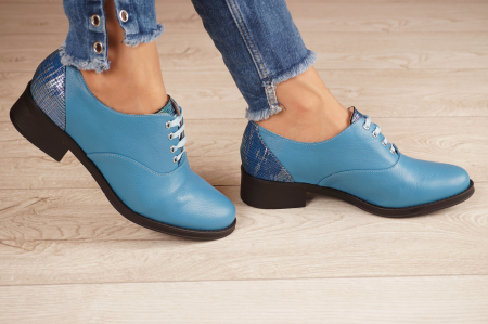 Pantofi dama din piele naturala albastra MSPD52420-1-20 [2]