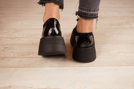 Pantofi dama din piele naturala camoscio negru MSPD53621-21 [4]