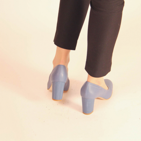 Pantofi dama din piele naturala gri albastrui MSPD52017-2-20 [2]