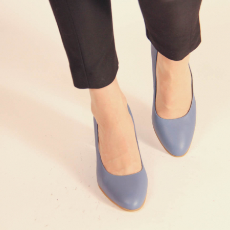Pantofi dama din piele naturala gri albastrui MSPD52017-2-20 [1]