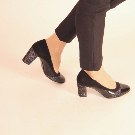 Pantofi dama din piele naturala neagra MSPD56819-20 [0]