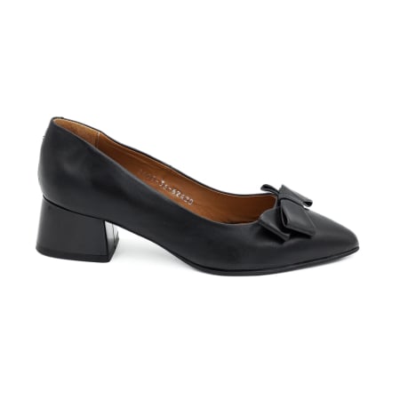 Dama - Pantofi dama din piele naturala neagra, cu varf ascutit stiletto si toc mic imbracat de 4 cm 62420-5-26