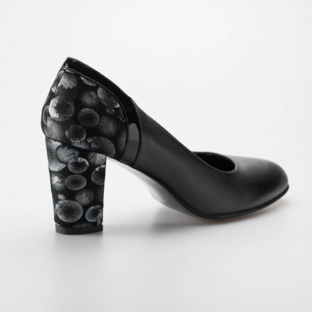 Pantofi dama din piele naturala neagra  MSPD57019-19 [1]