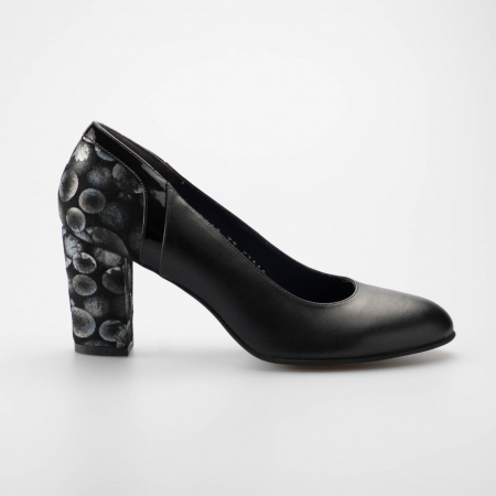 Pantofi dama din piele naturala neagra  MSPD57019-19 [0]