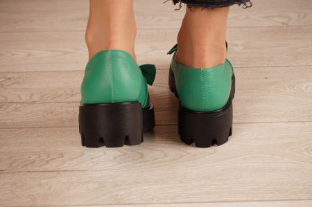 Pantofi dama din piele naturala verde MSPD57319-21 [4]