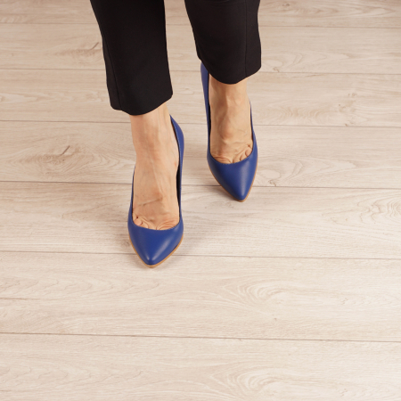 Pantofi dama din piele naturala albastru electric MSPD190-29-20 [2]