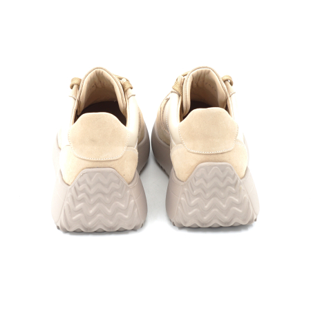 Pantofi dama tip adidas din piele naturala cu varf rotund si talpa de 3 cm 52424-24 [4]