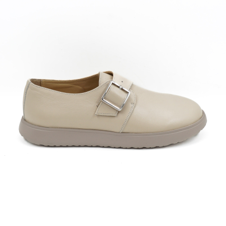 Pantofi dama tip barefoot din piele naturala nude bej cu varf rotund si talpa de 2 cm 55425-4-25 [4]