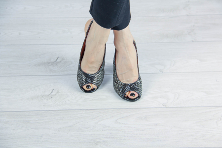Sandale din piele naturala cu imprimeu de sarpe MSSD0519-2-20 [1]