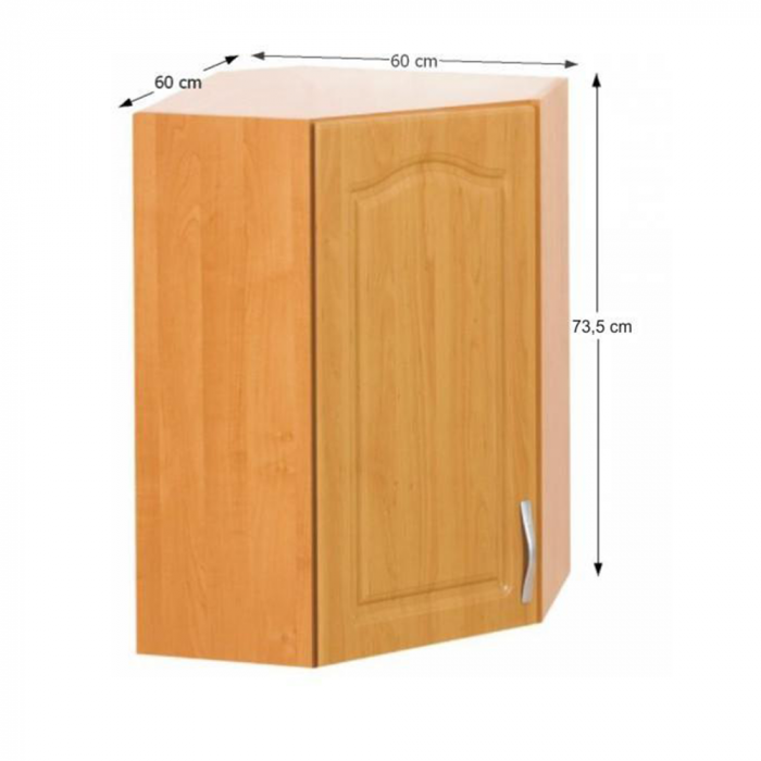 Cabinet de bucătărie, superior, stânga, anin, LORA MDF NEW KLASIK W60/60 [2]