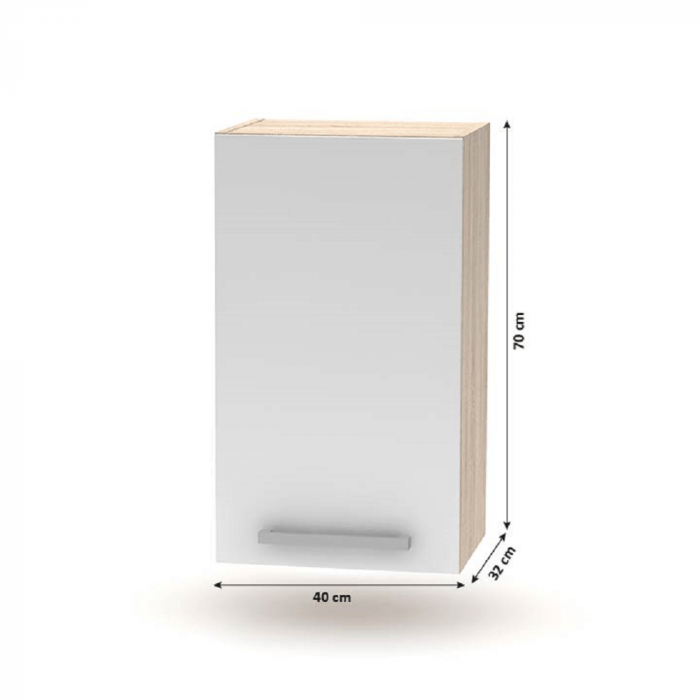 Cabinet superior, alb/stejar sonoma, NOVA PLUS NOPL-005-OH [4]