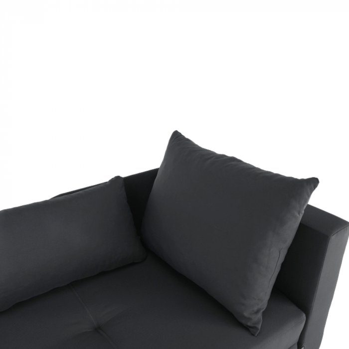Canapea extensibilă, material textil gri-negru, dreapta, LAUREL [13]