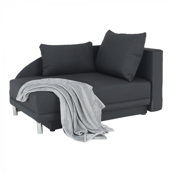 Canapea extensibilă, material textil gri-negru, dreapta, LAUREL [28]