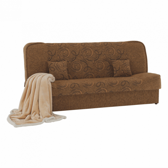 Canapea extensibilă, material textil auriu/model, ASIA NEW [15]