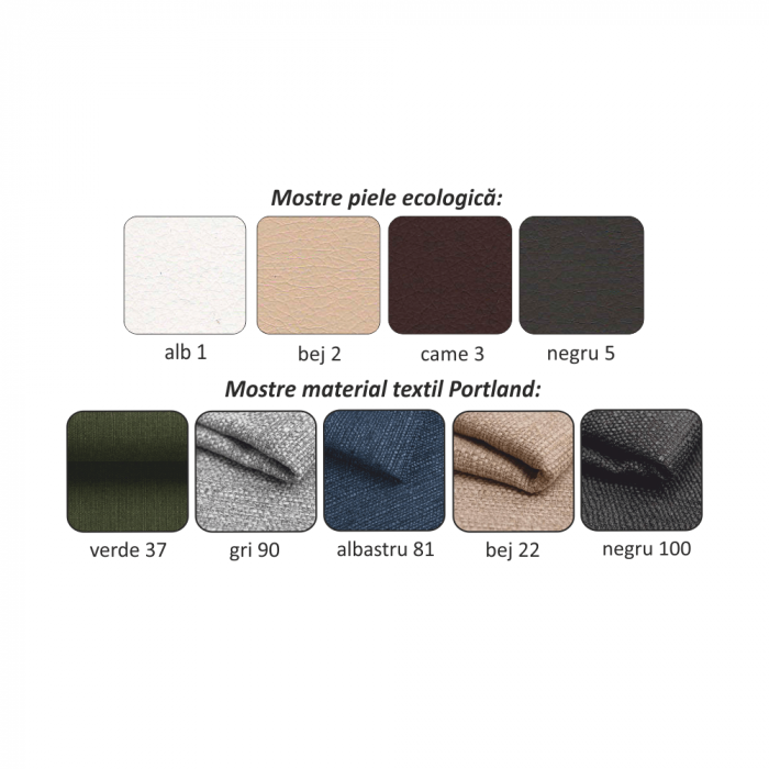 Colţar, piele ecologică negru/material textil gri, model stânga, LATE [2]