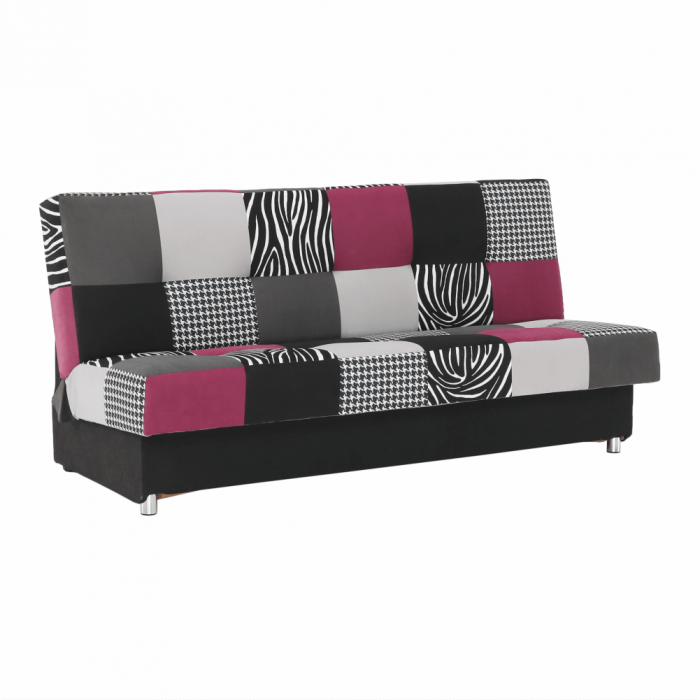 Canapea, textil roz/gri/neagră, ALABAMA [3]