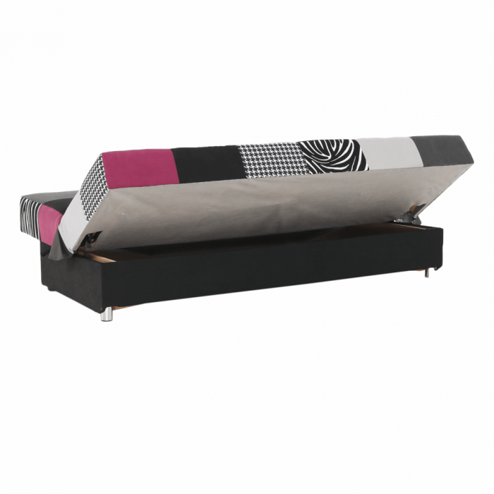 Canapea, textil roz/gri/neagră, ALABAMA [9]