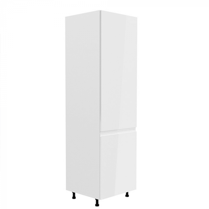 Dulap pentru frigider, alb/alb luciu extra ridicat, de dreapta, AURORA D60ZL [1]