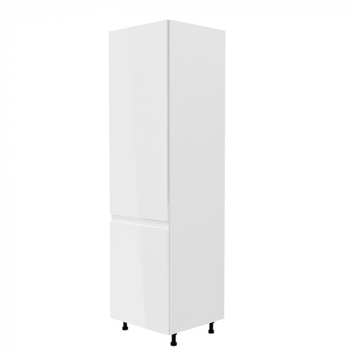 Dulap pentru frigider, alb/alb luciu extra ridicat, de stânga, AURORA D60ZL [1]