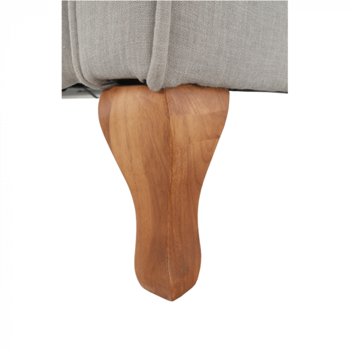 Fotoliu reglabil cu suport pentru picioare, material textil bej/lemn, ARMIN [8]