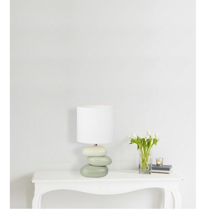 Lampă ceramică de masă, alb/gri, QENNY TYP 4 AT16275 [5]