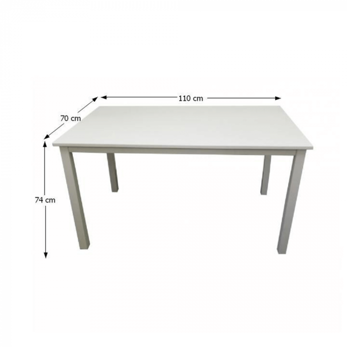 Masă dining, alb, 110 cm, ASTRO NEW [3]