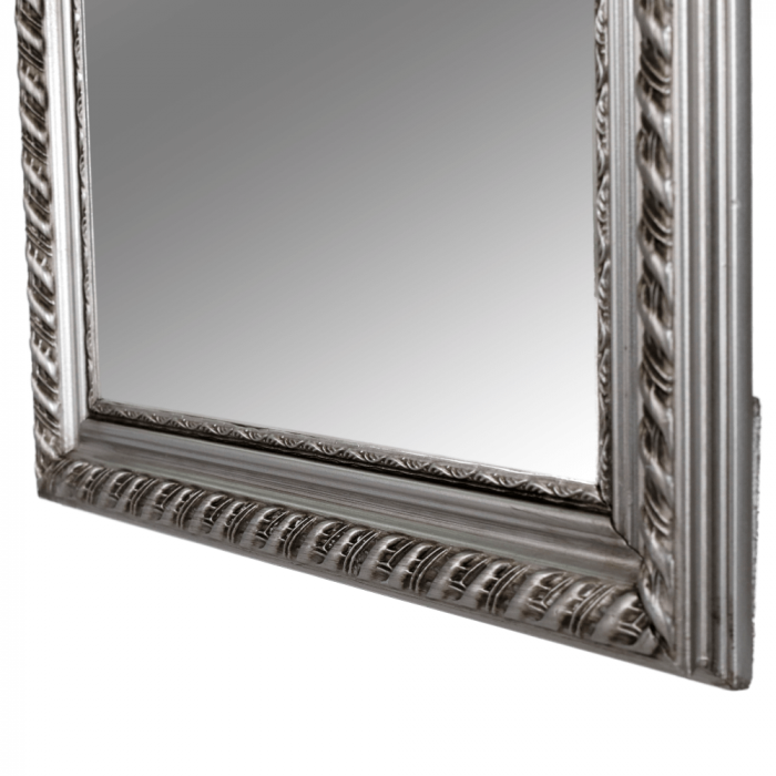 Oglindă, ramă din lemn în culoarea argintie, MALKIA TYP 5 [2]