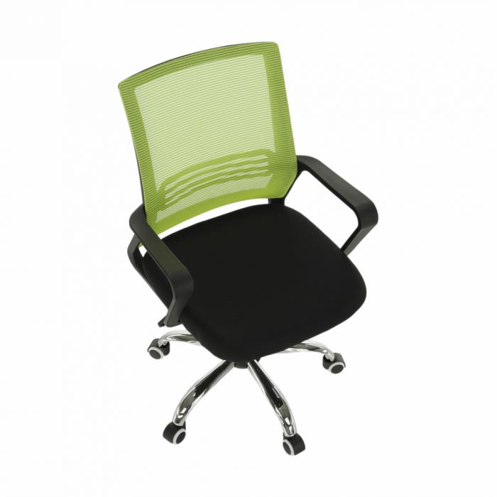 scaun de birou mesh verde ,reglabil, roti de cauciuc [5]