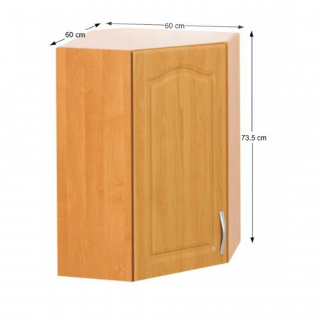 Cabinet de bucătărie, superior, stânga, anin, LORA MDF NEW KLASIK W60/60 [1]