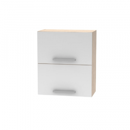 Cabinet superior batant 2DV, stejar sonoma/alb, NOVA PLUS NOPL-008-VH [0]