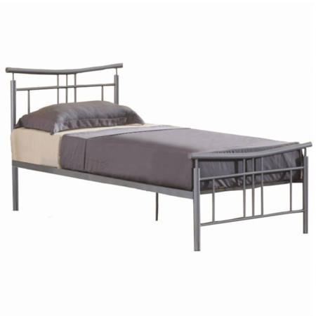 Cadru pat cu somieră, metal argintiu, 90x200, DORADO [0]
