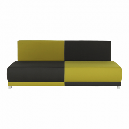 Canapea extensibilă,  gri/verde/perne cu model, SPIKER [18]