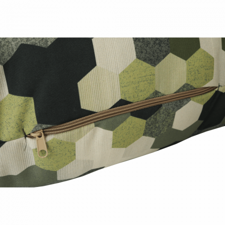 Canapea extensibilă,  gri/verde/perne cu model, SPIKER [10]
