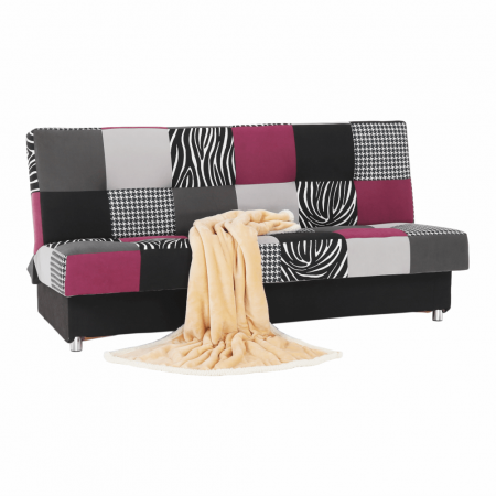 Canapea, textil roz/gri/neagră, ALABAMA [3]