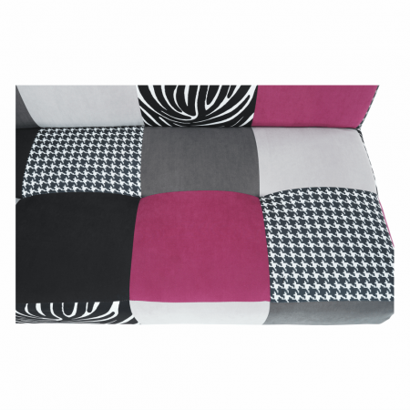Canapea, textil roz/gri/neagră, ALABAMA [12]