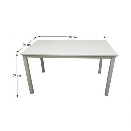 Masă dining, alb, 110 cm, ASTRO NEW [2]