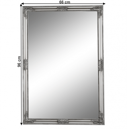 Oglindă, cadru argintiu din lemn, MALKIA TIP 11 [1]