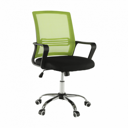 scaun de birou mesh verde ,reglabil, roti de cauciuc [3]